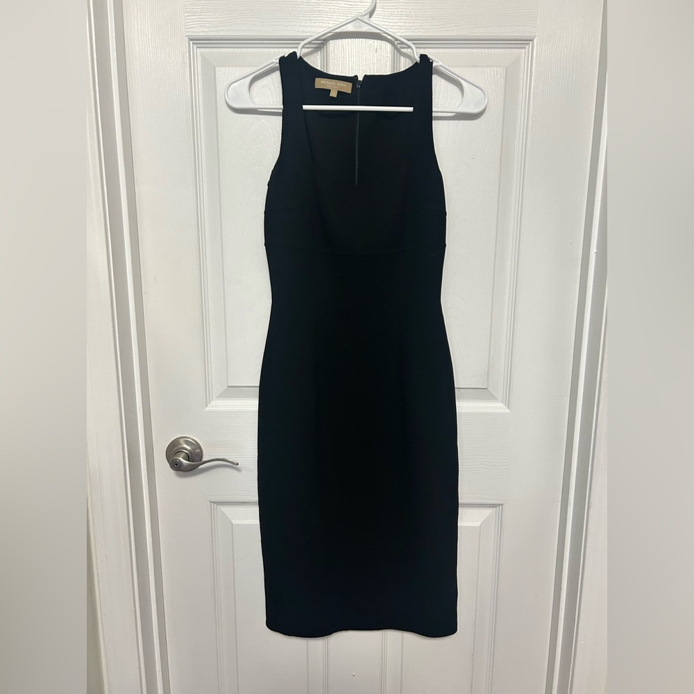 Michael Kors Collection sheath dress in black virgin wool blend size 0